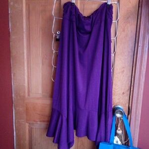 Elegant Purple Maxi Skirt